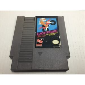 Excitebike Nintendo NES 1985 Original Game Cartridge Tested